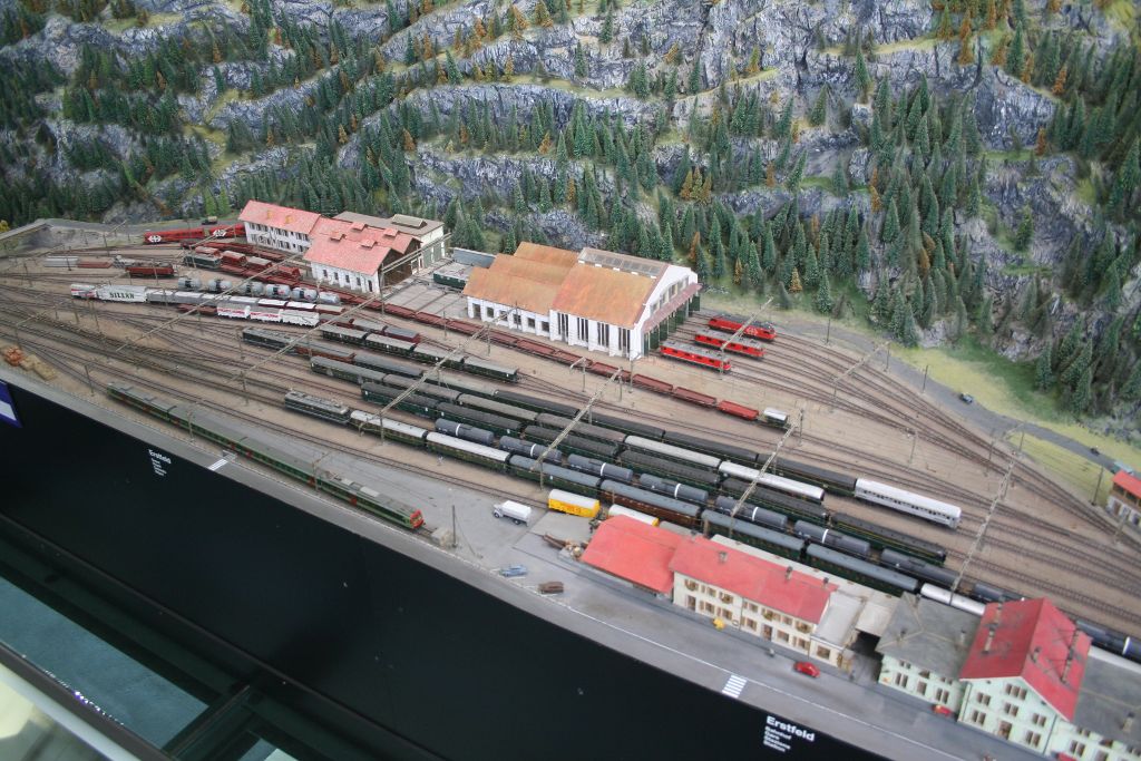 Erstfeld auf der Gotthard-Modellbahn im Verkehrshaus Luzern